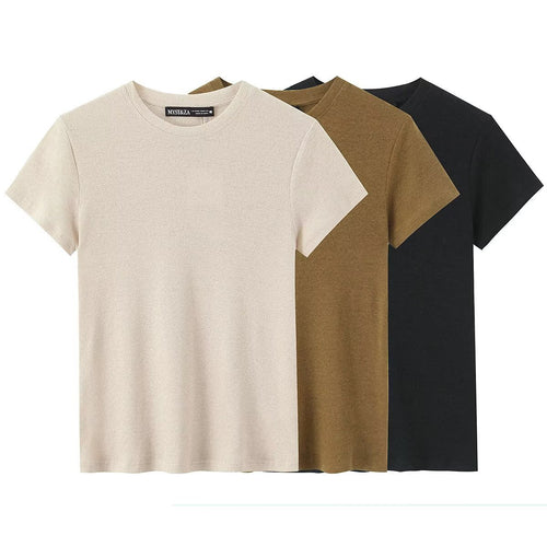 Dame bomulds T-shirt med behagelig pasform og bæredygtigt materiale Skovae