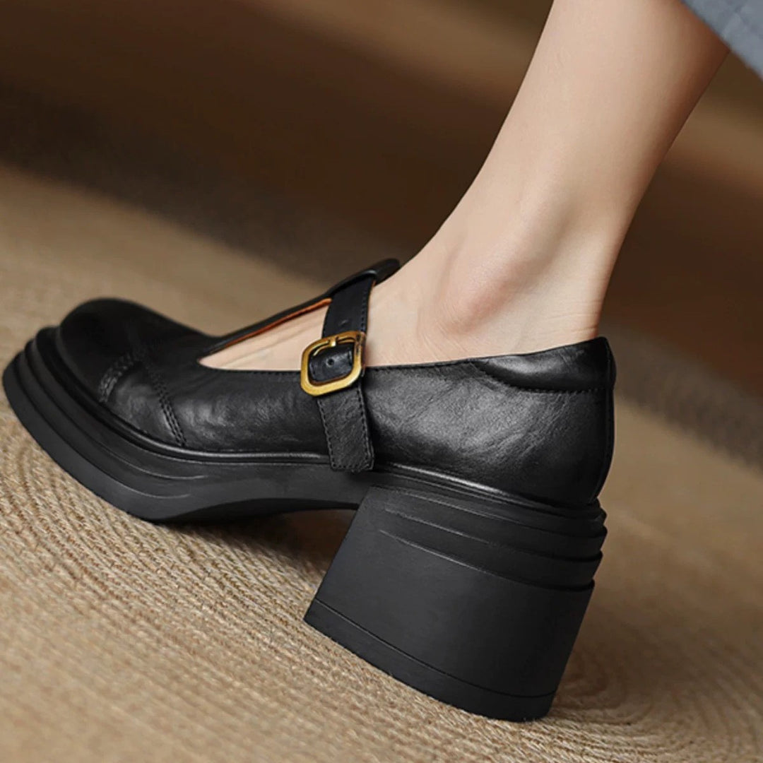 Dame Elegante Pumps med rem og blokhæl Stilla