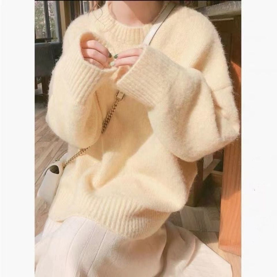 Kvinders oversized strikket sweater med ribbede detaljer Stilla