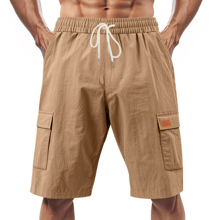 Herre afslappede cargo-shorts med sidelommer og elastisk talje Stilla