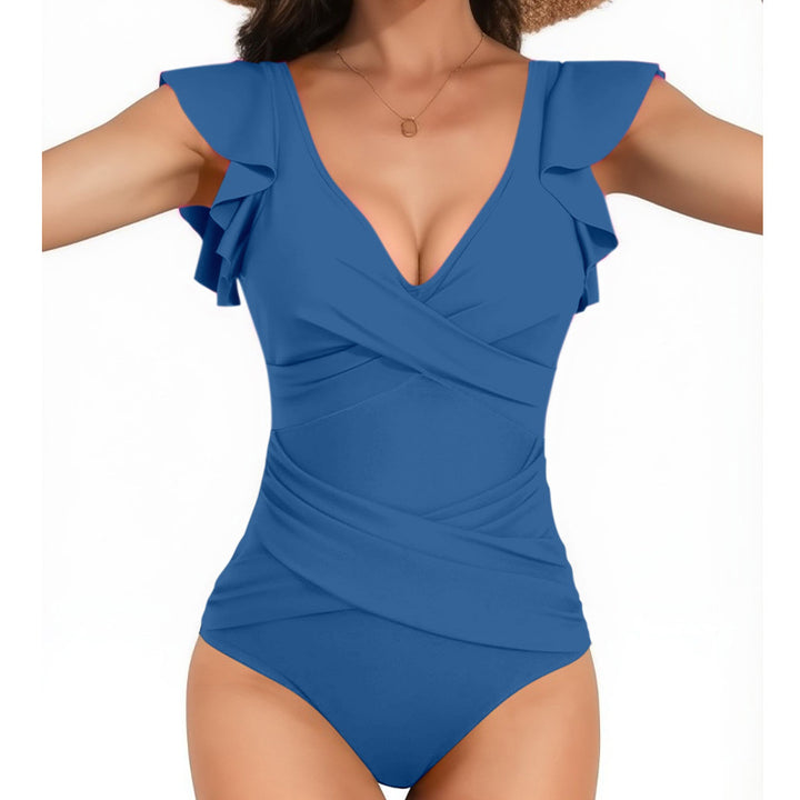 Dame Rynkeskæring Wrap Éntete Bikini Stilla