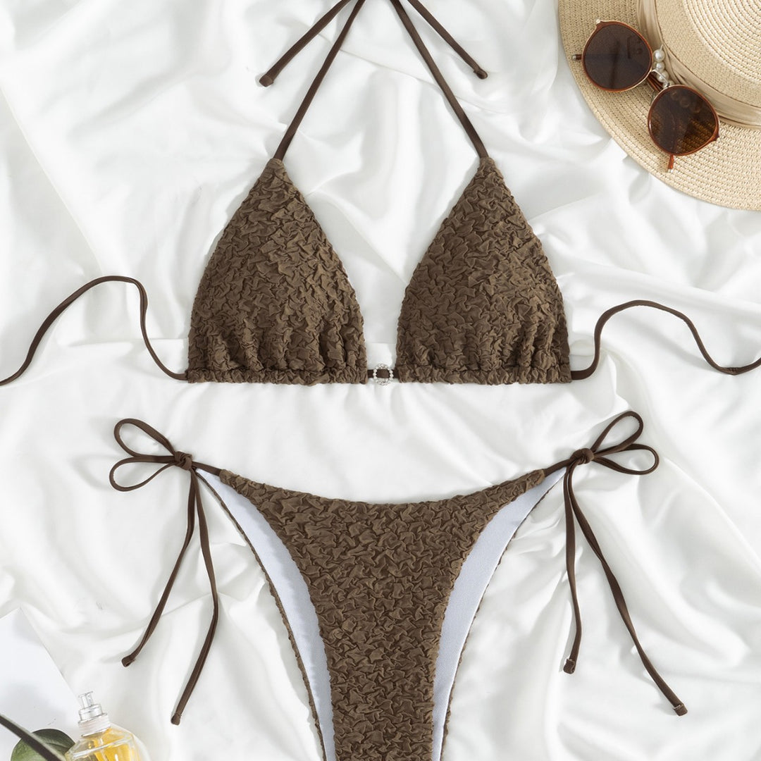 Dame Triangle Bikini Sæt med justerbare stropper Stilla1750243343