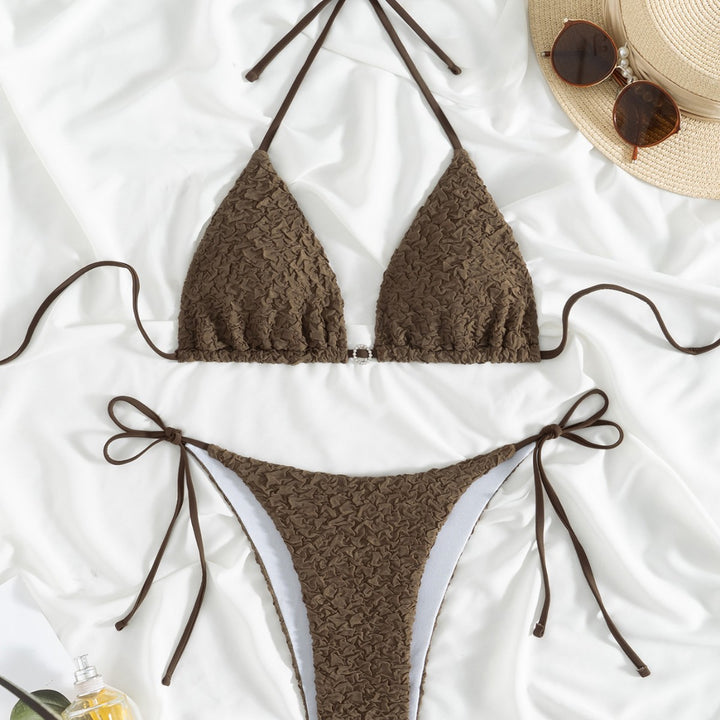 Dame Triangle Bikini Sæt med justerbare stropper Stilla1750243343