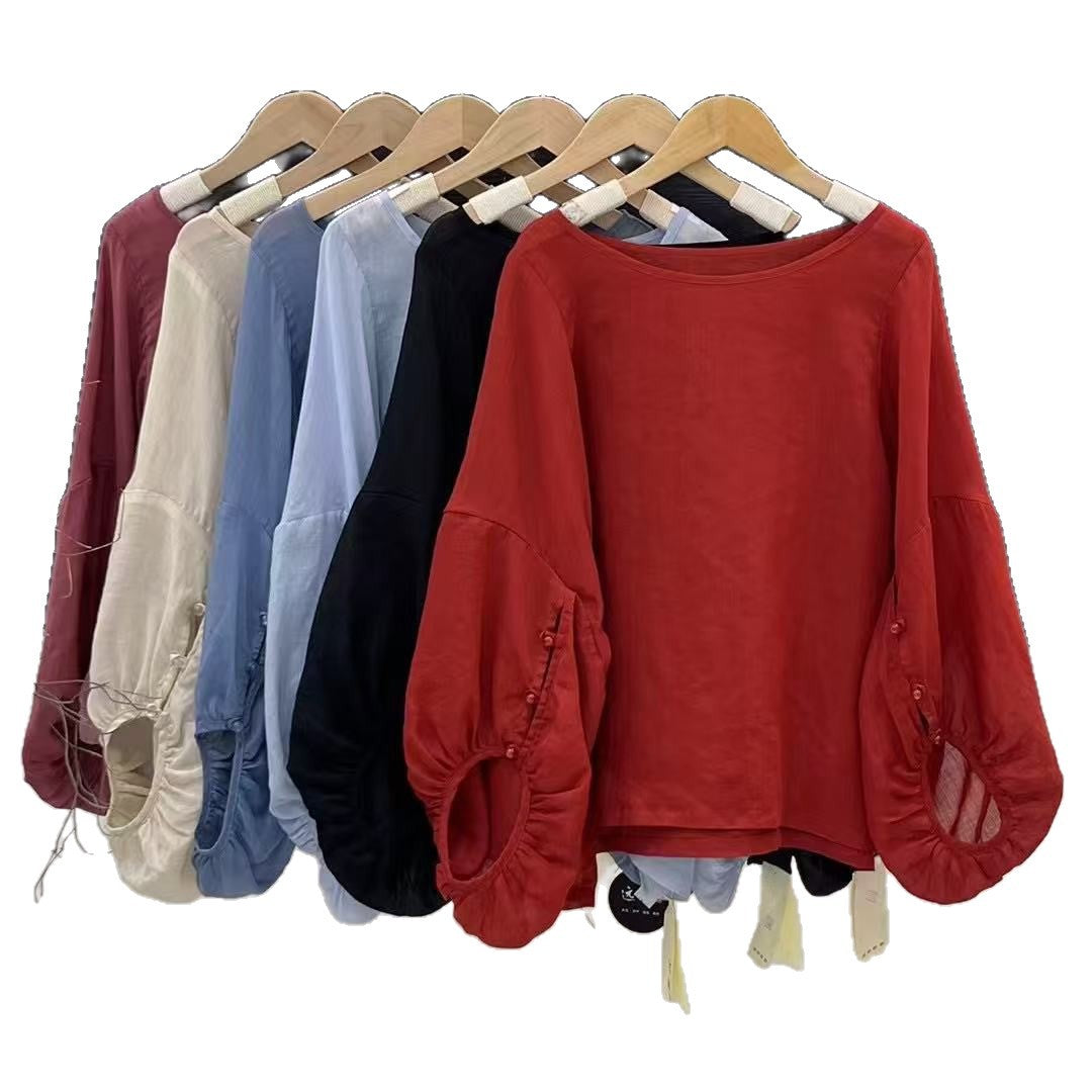 Dame Casual Ballonærme Bluse Stilla