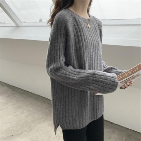 Kvinders hyggelige rib strik sweater Stilla