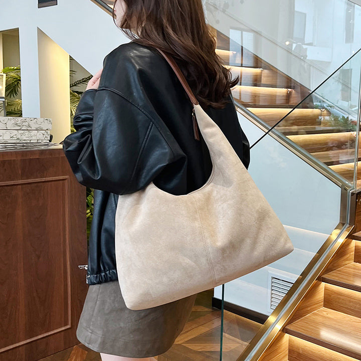 Femme Syntetisk Suede Slouchy Hobo Taske Stilla