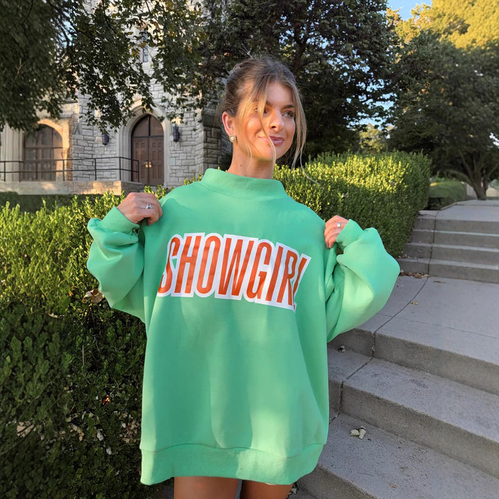 Kvinders oversized sweatshirt med kreativ grafisk print Stilla