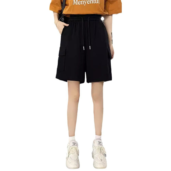 Femme Utility Lounge-Shorts med justerbar snor Stilla