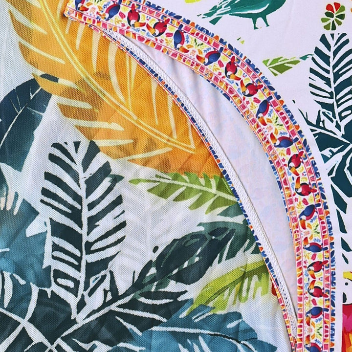 Dame svømmedragt med blomstret design og overdel Skovae