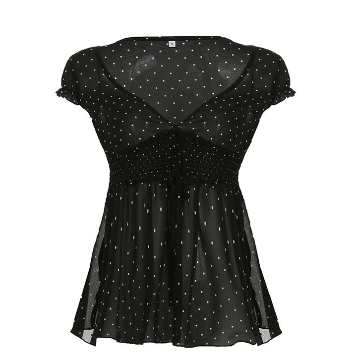 Damer Leges Polka-Dots Bluser med Rüschedetaljer Skovae