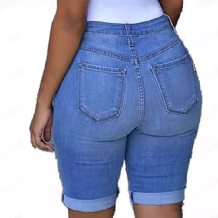 Dame Ødelagt Denim-Bukser med afslappet pasform og fashionable revnedetaljer Skovae