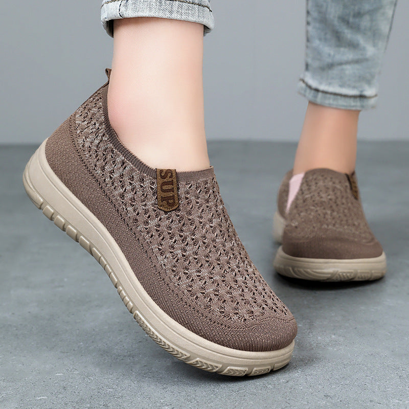 Dame Åndbare Slip-On Sneakers med elastisk struktur og skridsikker sål Stilla