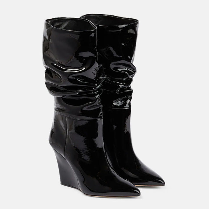 Femme Slouchy High-Wedge Ankelstøvler  Stilla