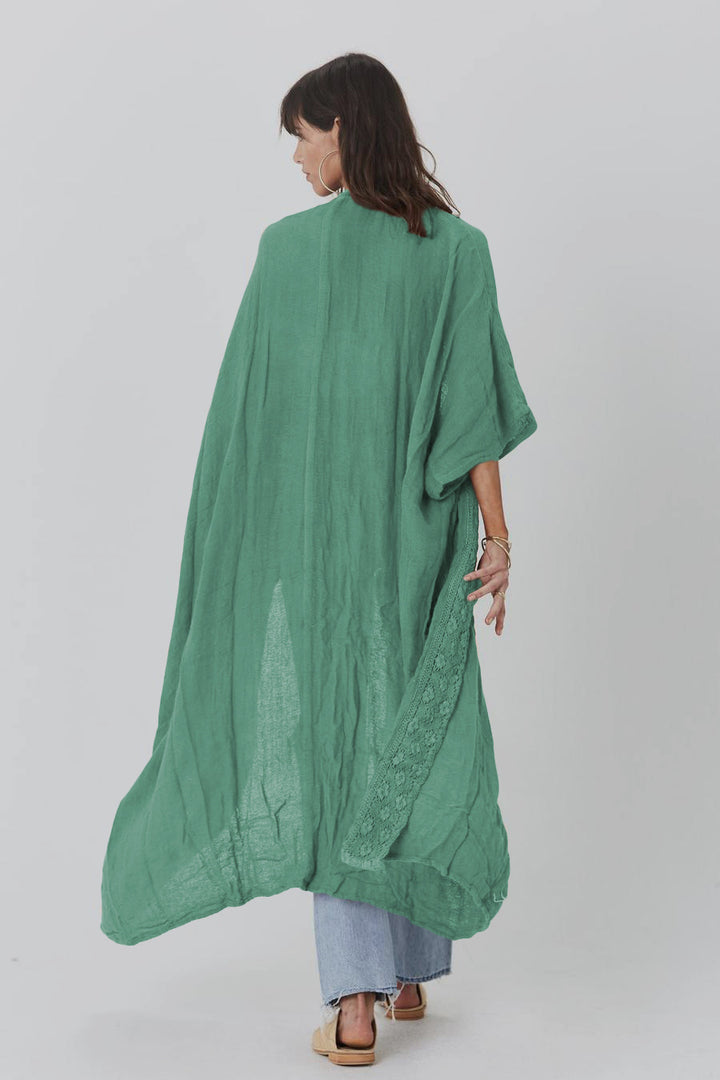 Dame luftig Kimono med fine hækledetaljer Stilla