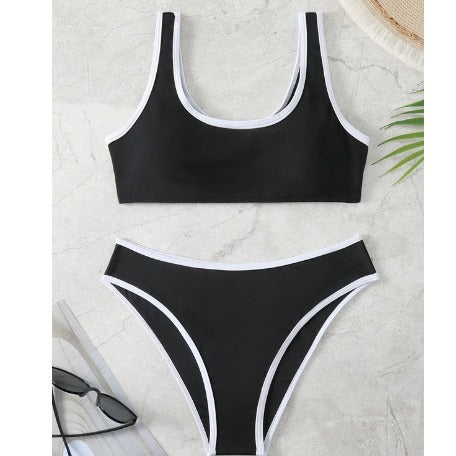 Femme Højt Skåret Sport-Bikini-Sæt Stilla