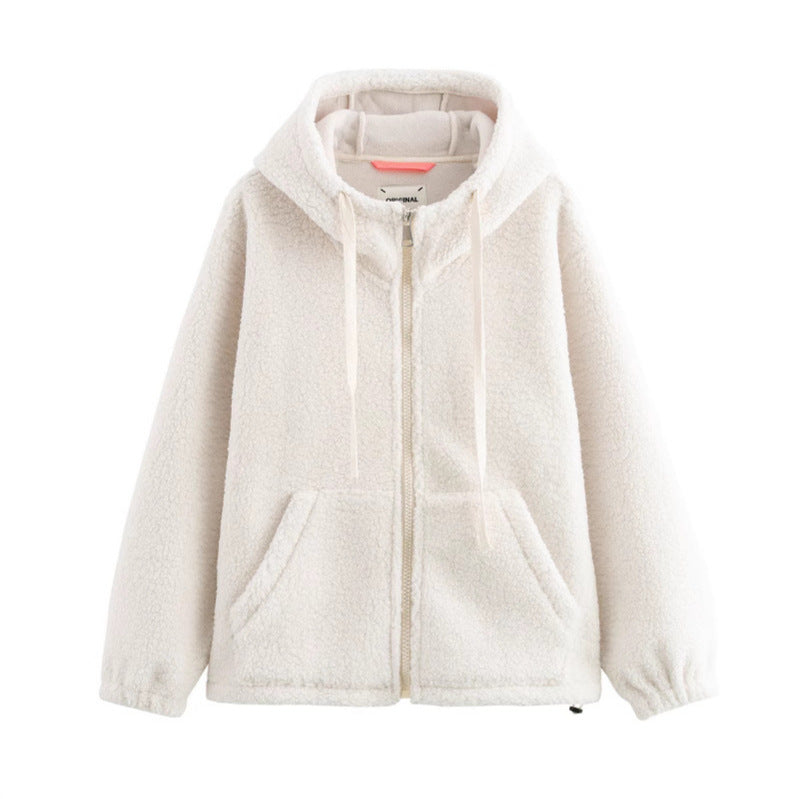 Femme Cozy Sherpa Hoodie Jakke Stilla