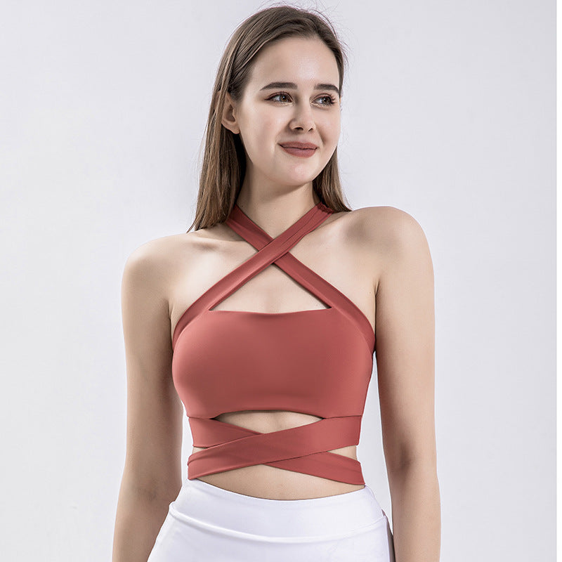 Dame Sport-BH med krydset stropdesign Stilla