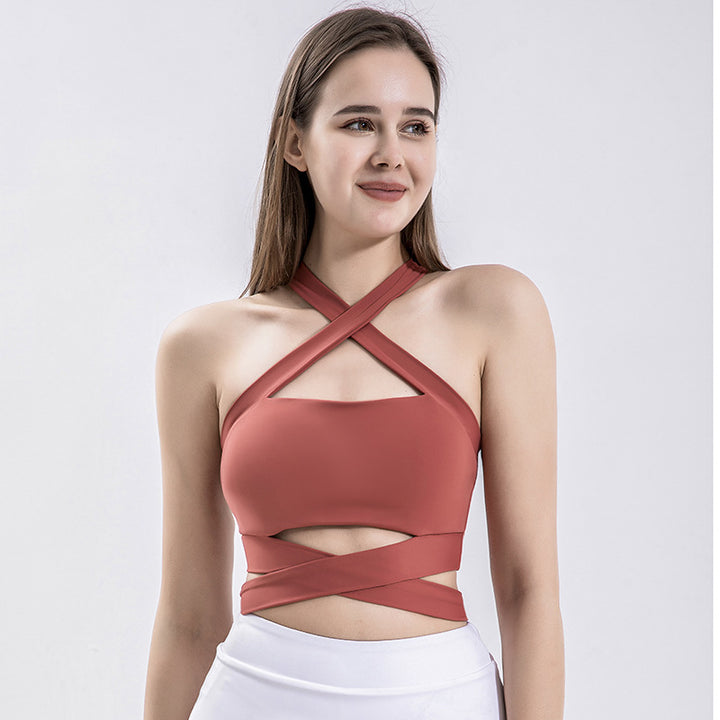 Dame Sport-BH med krydset stropdesign Stilla