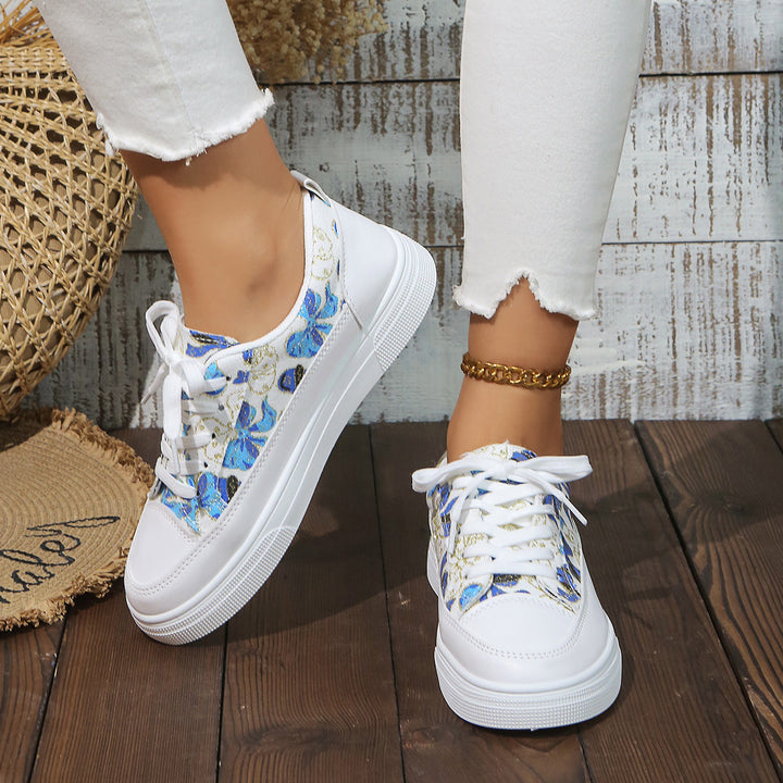 Dame Trendy Blomstermønster Sneakers Stilla