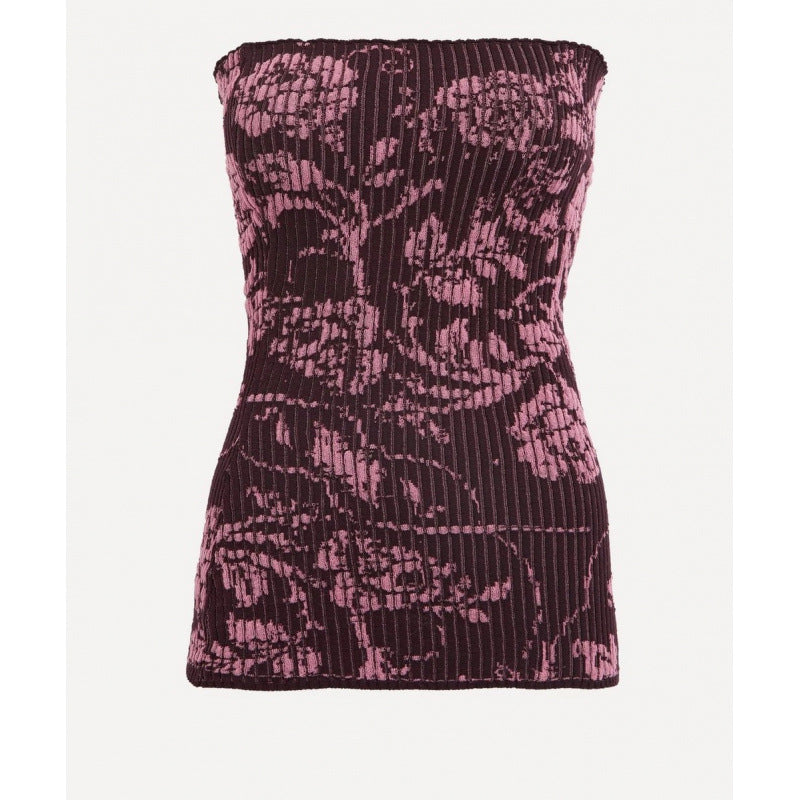 Dame Strapless Blomsterprint Top Stilla