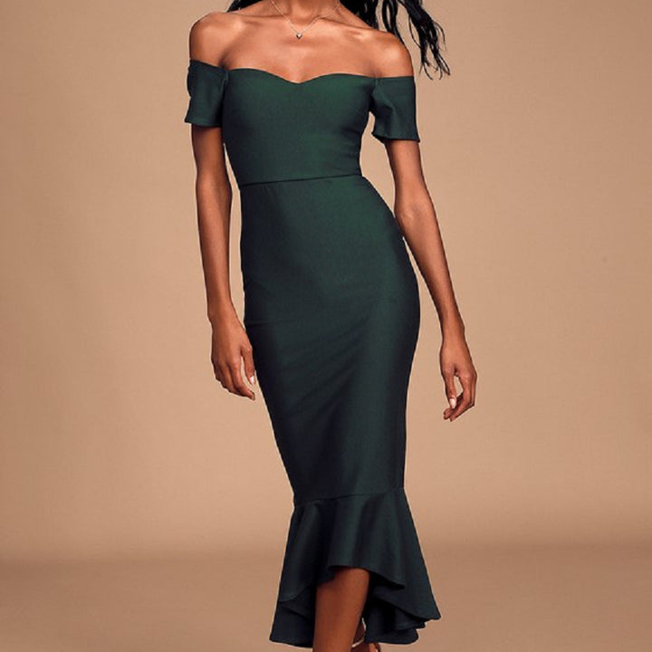 Damer Figurtilpasset Off-Shoulder Kjole med voluminøst Slør Stilla