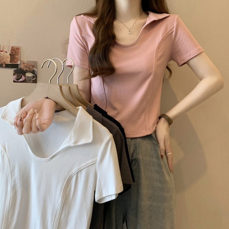 Femme Cropped Sporty T-shirt med Moderne Skæring Stilla