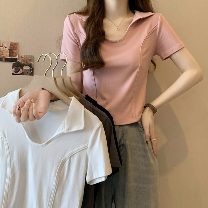 Femme Cropped Sporty T-shirt med Moderne Skæring Stilla