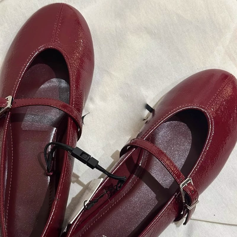 Dame Klassiske Mary Jane Ballerinas med spænde-detalje Stilla