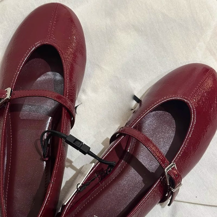 Dame Klassiske Mary Jane Ballerinas med spænde-detalje Stilla