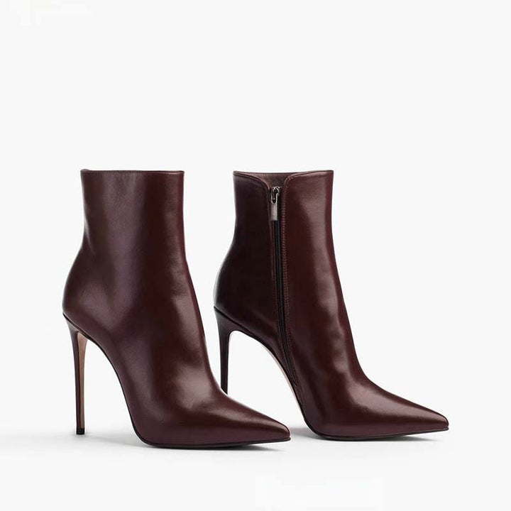 Femme Spids-Toen Stiletto Støvler med skulptureret hældesign Stilla