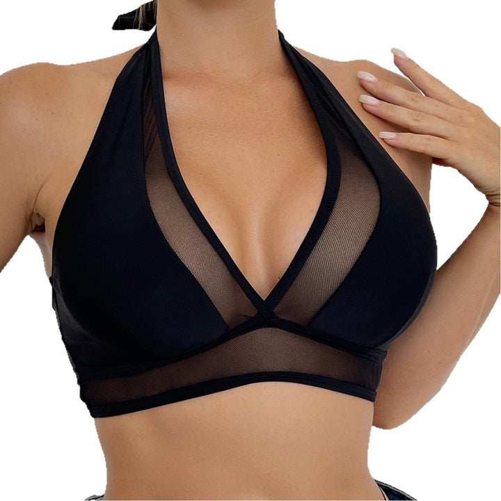 Dame Halter-Bikini-top med gennemsigtige indsæt Stilla