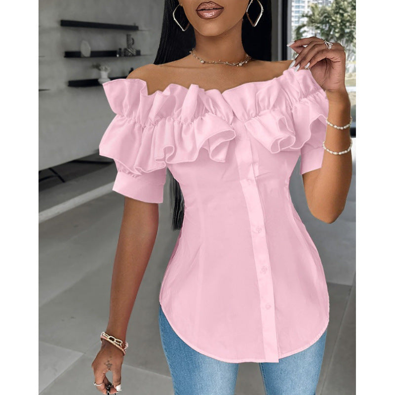 Femme Off-Shoulder Ruffle Bluse Stilla