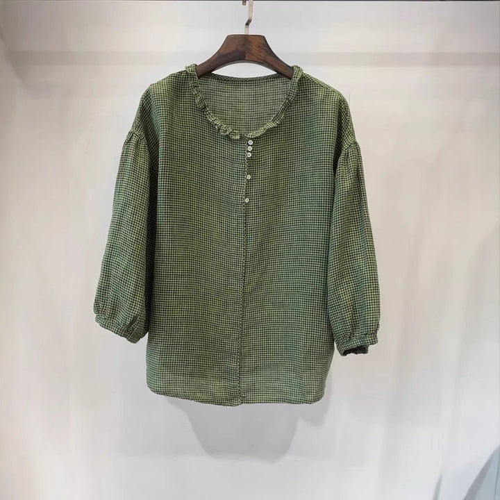 Damer Rynkedetalje Knap-bluse Stilla