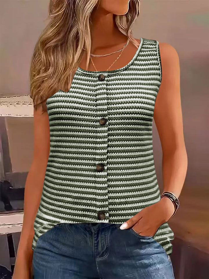 Dame Knap-Down Strik tanktop Stilla