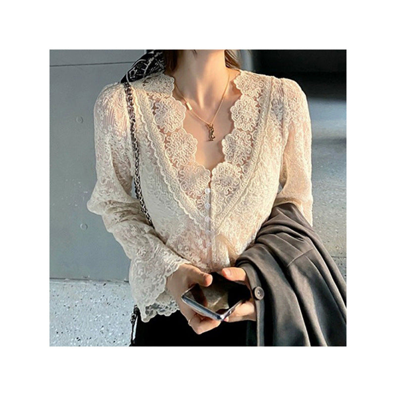 Femme Delicate Spidsoverlæg Bluse Stilla