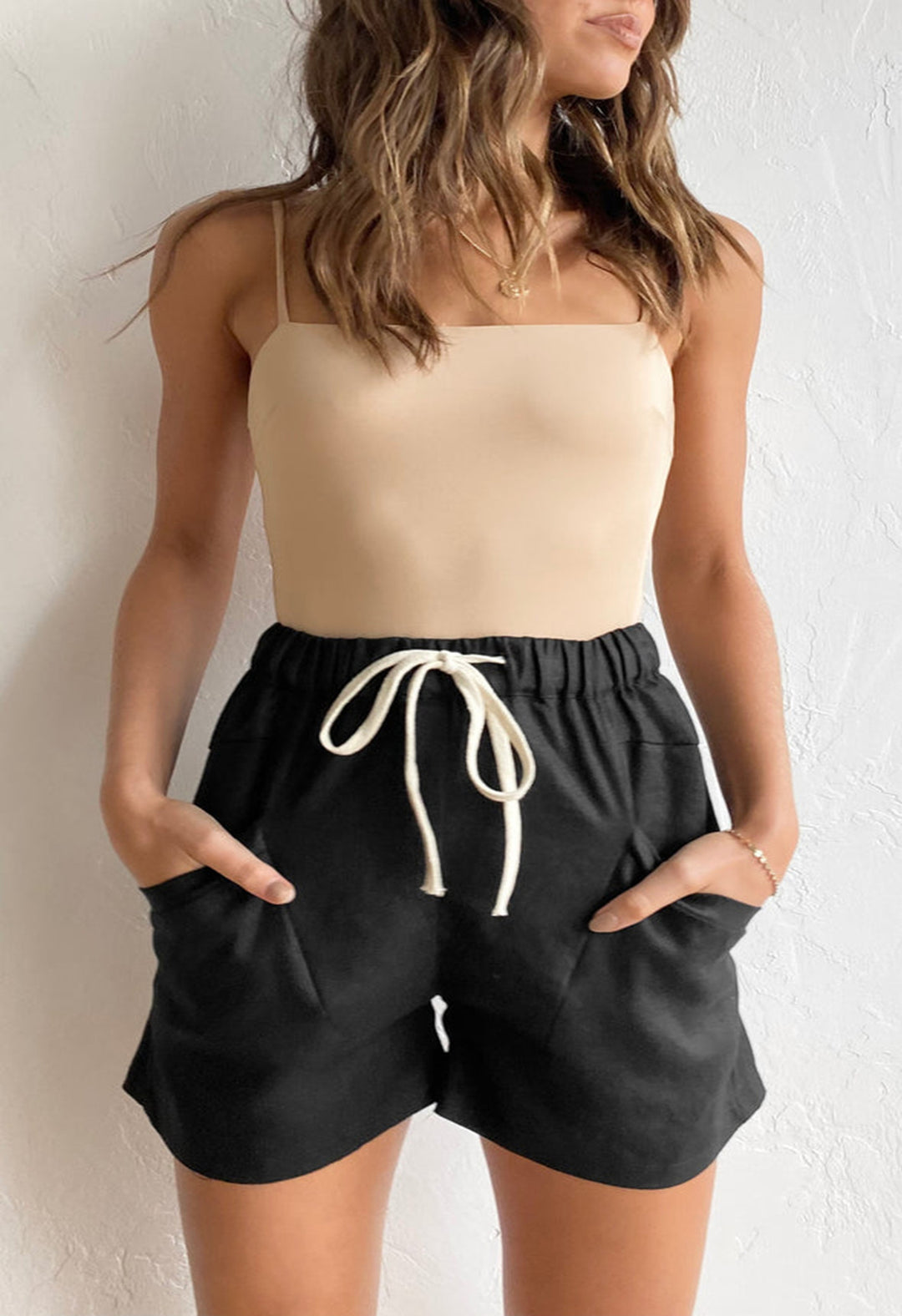 Dame afslappede shorts med elastisk talje og praktiske lommer Stilla