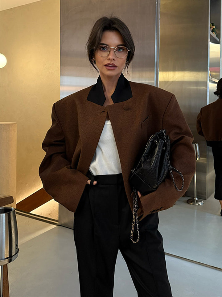 Kvinders Mode Oversized Blazer Jakke Stilla