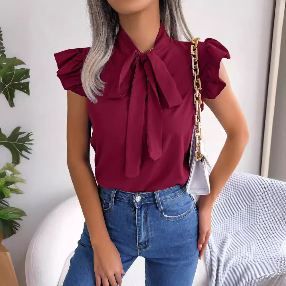 Dame Flue Puffærmer Bluse Stilla