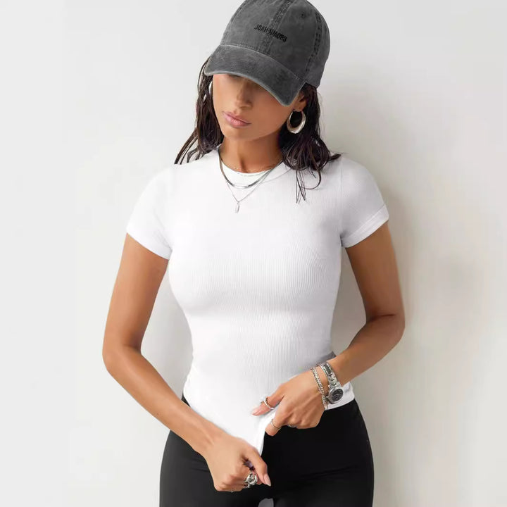 Dame Korte Ærmer Rib Bodysuit Stilla