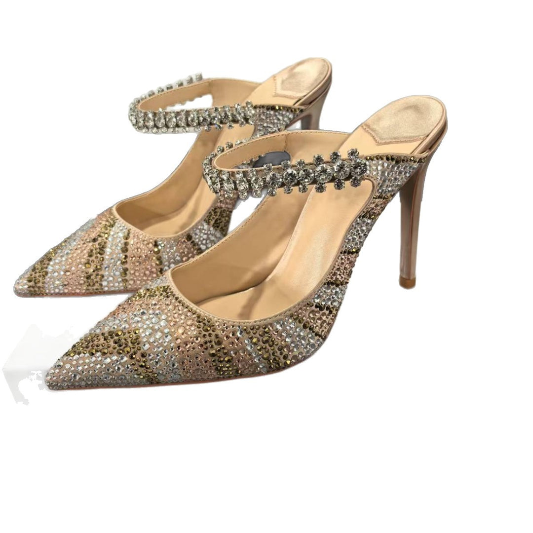 Femme Krystaldekoreret Slingback-Hæle Stilla