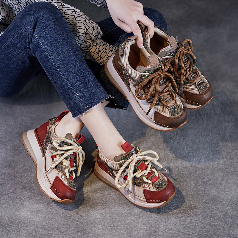 Kvinder Fritid Sport Sneakers med funklende accenter Stilla
