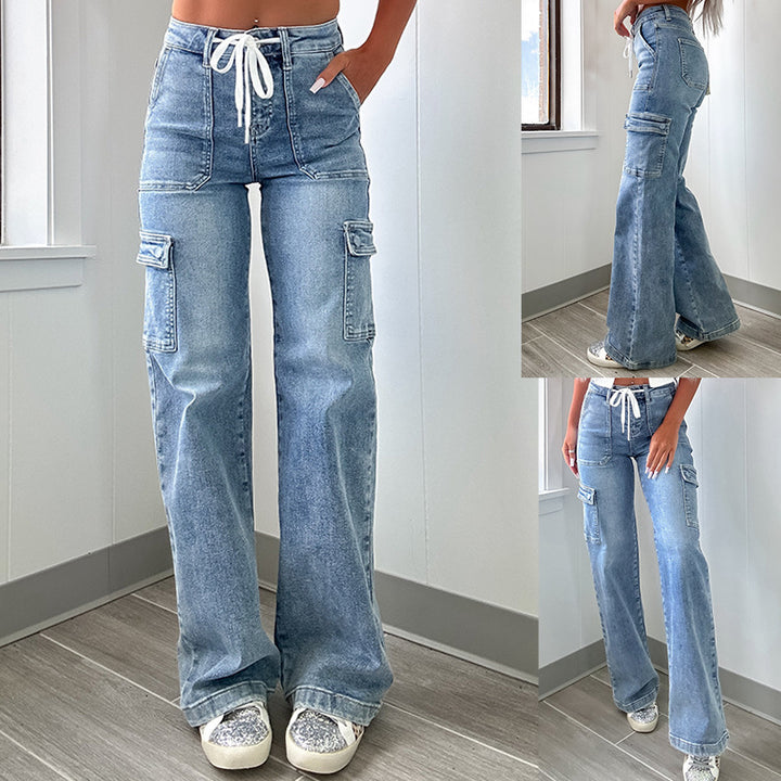 Dame Cargo-Jeans i afslappet design Stilla