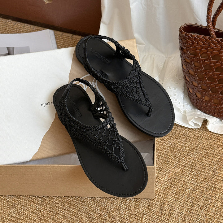 Dame Flettet Tå Sandaler Stilla