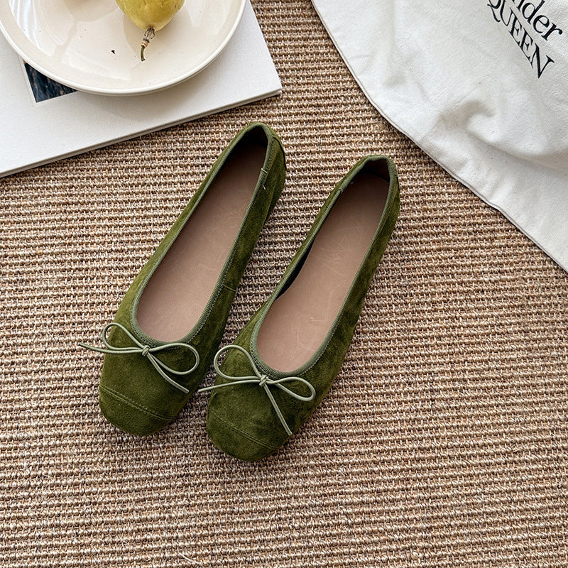 Dame Særlæder Bue-Detail Ballerina Flats Stilla