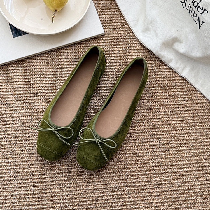 Dame Særlæder Bue-Detail Ballerina Flats Stilla