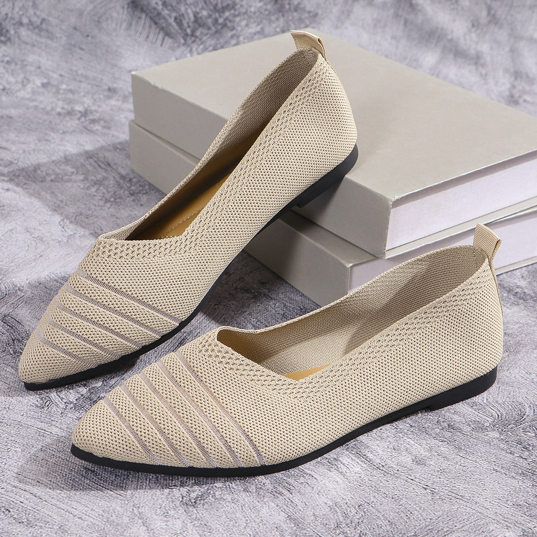 Dame behagelig Mesh-Ballerina-flad med elastisk indslip Stilla