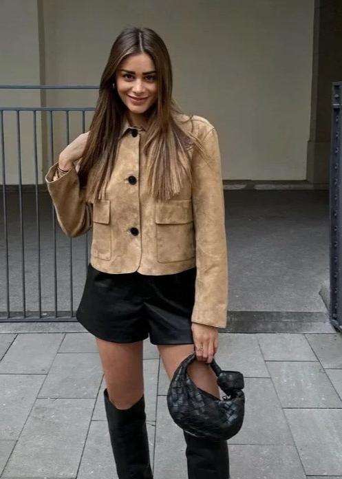 Stilla | Camel Boxy Uldjakke