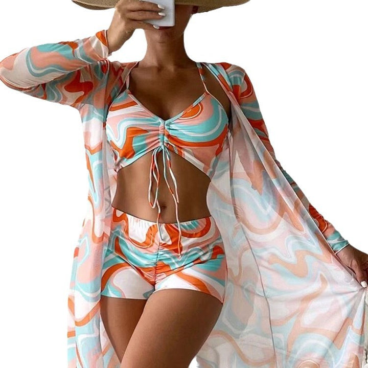 Dame Bikinisæt med en let Kimono Stilla