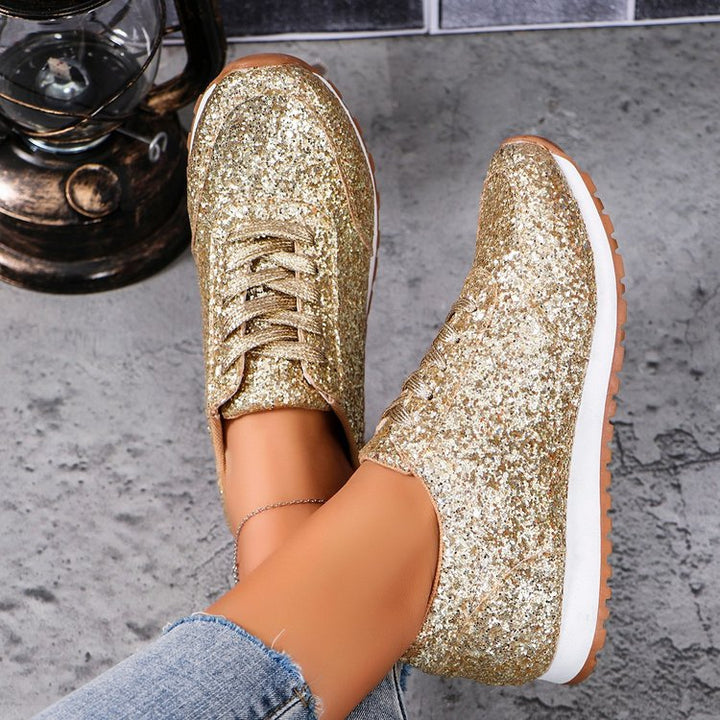 Dame Glitrende Fritids-Sneakers med skridsikker sål og åndbart overmateriale Stilla