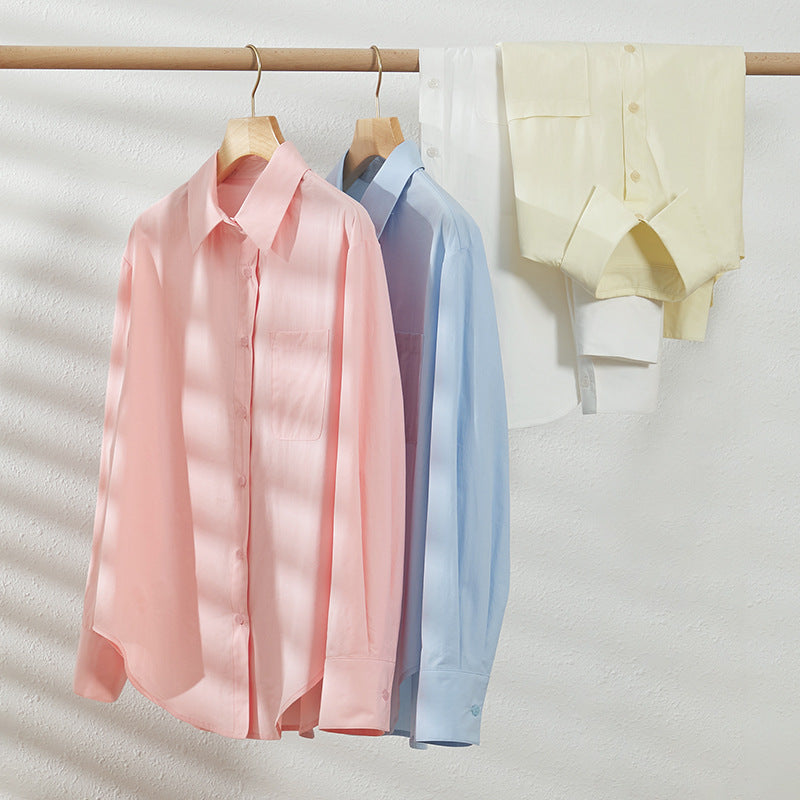 Femme Klassisk Oversized Button-Up Skjorte Stilla